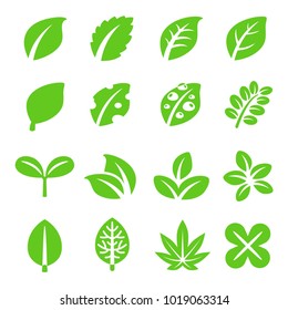 leaf icon set