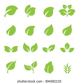 leaf icon set