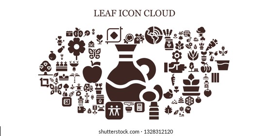 leaf icon set. 93 filled leaf icons.  Collection Of - Olive, Coconut, Apple, Crop, Pigeon, Geothermal, Syrup, Tea, Orange, Fertilization, Flower, Saint Patrick, Plant, Butterfly