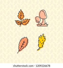 Leaf icon set design vector 