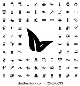Leaf icon. set of filled cleaning icons.