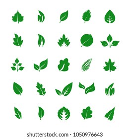 Leaf icon set isolated on white background. Collection of leaf icons for web site ,logo and app. Creative art concept, vector illustration eps 10