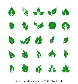 Leaf icon set isolated on white background. Collection of leaf icons for web site ,logo and app. Creative art concept, vector illustration eps 10
