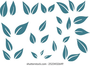 Leaf icon set, leaves clip art set, logo element silhouettes isolated - Powered by Shutterstock - Get 15% off with code: PIKWIZARD15