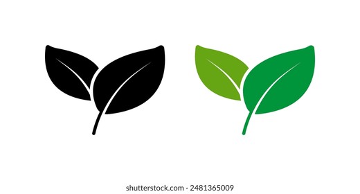 Leaf icon set. Leaves Symbol. nature sign. for mobile concept and web design. vector illustration on white background