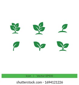icono de hoja conjunto símbolo de naturaleza elemento de diseño vectorial eps 10