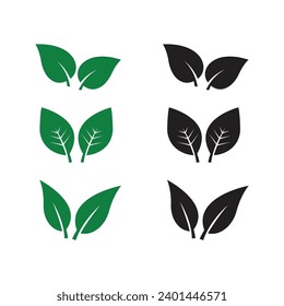 Leaf Icon Set Vector Design.