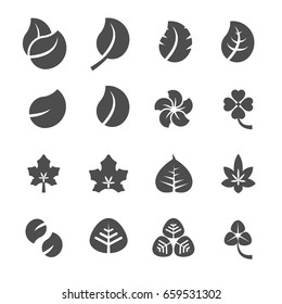 leaf icon set, vector eps10.