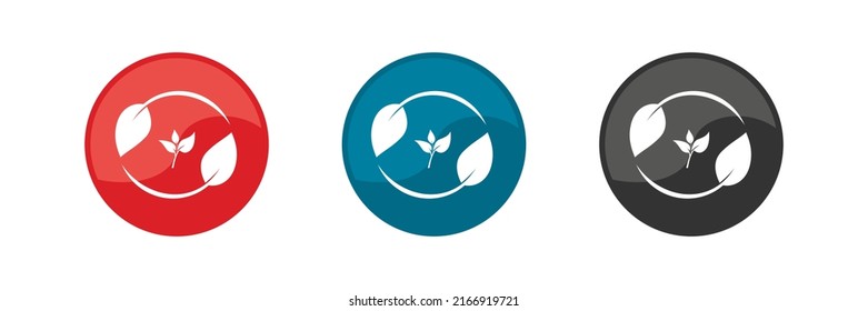 Blattsymbol-Set. Vektorgrafik