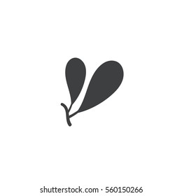 leaf icon. sign design