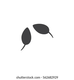 leaf icon. sign design