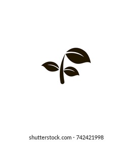 leaf icon. sign design