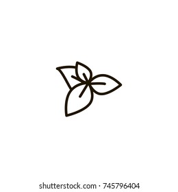 leaf icon. sign design