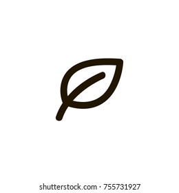 leaf icon. sign design