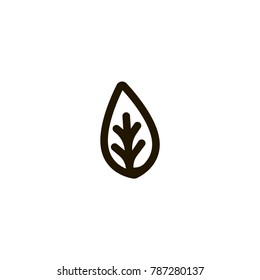 leaf icon. sign design