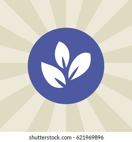 leaf icon. sign design. background
