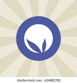 leaf icon. sign design. background
