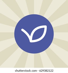 leaf icon. sign design. background