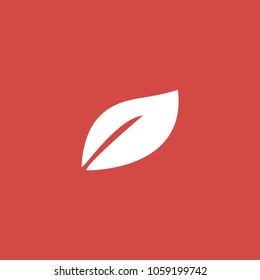 leaf icon. sign design. red background