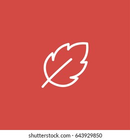 leaf icon. sign design. red background
