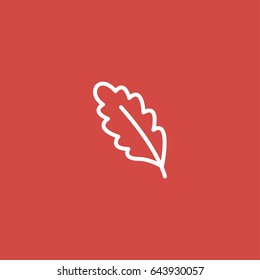 leaf icon. sign design. red background