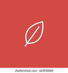 leaf icon. sign design. red background