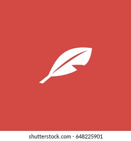 leaf icon. sign design red background