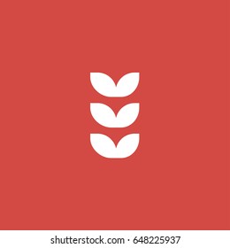 leaf icon. sign design red background