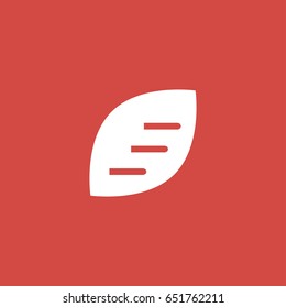 leaf icon. sign design. red background