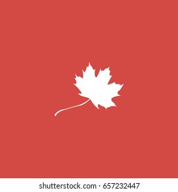 leaf icon. sign design red background