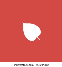 leaf icon. sign design red background