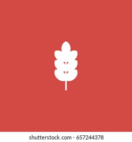 leaf icon. sign design red background