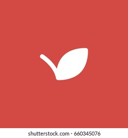 leaf icon. sign design. red background