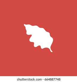 leaf icon. sign design red background