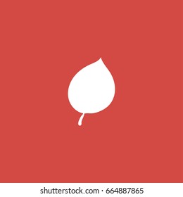 leaf icon. sign design red background