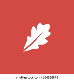 leaf icon. sign design. red background