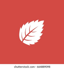 leaf icon. sign design. red background