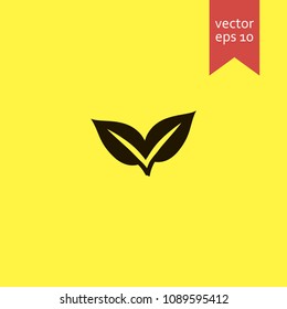 leaf. leaf icon. sign design. Vector EPS 10.