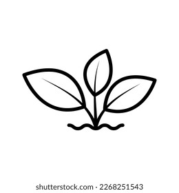 Leaf icon. sign for mobile concept and web design. vector illustration
