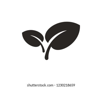 Leaf icon sign symbol