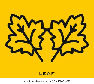 Leaf icon signs