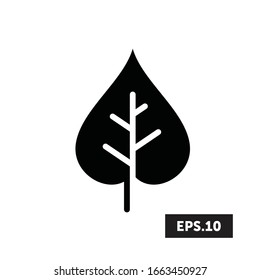 Icono de hoja, símbolo de hoja/vector