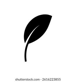 leaf icon simple design, illustration logo ui ux
