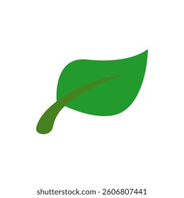 leaf icon, simple flat style, illustration, logo sign symbol pictogram template, for ui or ux isolated on white for mobile app, editable