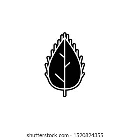Leaf icon. Simple glyph, flat vector of leaves icons for ui and ux, website or mobile application