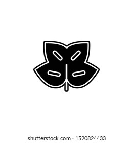 Leaf icon. Simple glyph, flat vector of leaves icons for ui and ux, website or mobile application