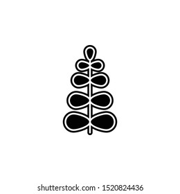 Leaf icon. Simple glyph, flat vector of leaves icons for ui and ux, website or mobile application