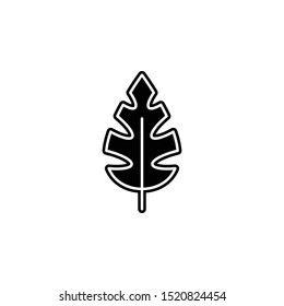 Leaf icon. Simple glyph, flat vector of leaves icons for ui and ux, website or mobile application