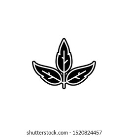 Leaf icon. Simple glyph, flat vector of leaves icons for ui and ux, website or mobile application