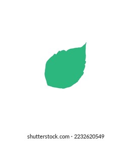 Leaf icon. Simple style ecology theme poster background symbol. Leaf brand logo design element. Leaf t-shirt printing. Vector for sticker.